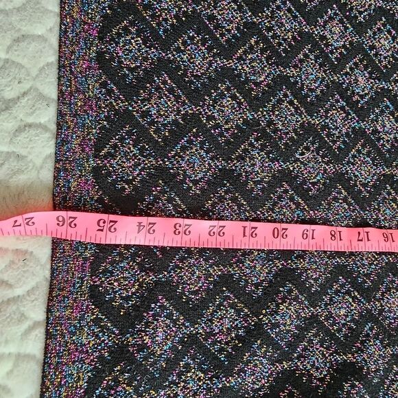 Vintage jumper sweater lightweight black rainbow thread 80s 90s - Picture 3 of 9